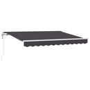 vidaXL Behúzható napellenző Antracit 250 x 200 cm szövet