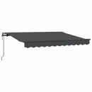 vidaXL Behúzható napellenző Antracit 250 x 200 cm szövet
