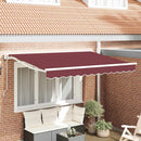 vidaXL Napernyő keret Burgundi 250 x 200 cm Poliészter PU bevonattal