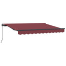 vidaXL Behúzható napellenző Burgundi 250 x 200 cm szövet