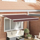 vidaXL Behúzható napellenző Barna 250 x 200 cm szövet