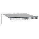 vidaXL Behúzható napellenző Antracit 250 x 200 cm szövet