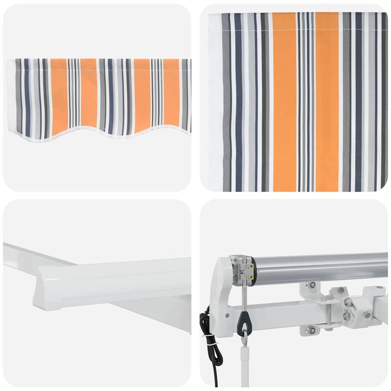 vidaXL Behúzható napellenző Sokszínű 250 x 200 cm