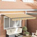 vidaXL Behúzható napellenző Sárga és Szürke 250 x 200 cm szövet