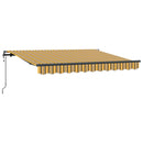 vidaXL Behúzható napellenző Sárga és Szürke 250 x 200 cm szövet