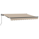 vidaXL Behúzható napellenző Bézs 250 x 200 cm szövet
