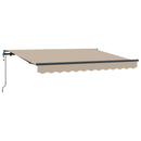 vidaXL Behúzható napellenző Bézs 250 x 200 cm szövet
