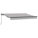 vidaXL Behúzható napellenző Világosszürke 250 x 200 cm szövet