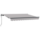 vidaXL Behúzható napellenző Világosszürke 250 x 200 cm szövet