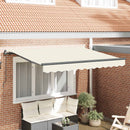 vidaXL Behúzható napellenző Krém 300 x 200 cm szövet