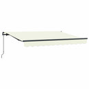 vidaXL Behúzható napellenző Krém 300 x 200 cm szövet