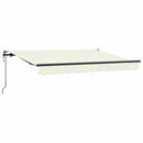 vidaXL Behúzható napellenző Krém 300 x 200 cm szövet