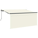 vidaXL Behúzható napellenző Krém 300 x 200 cm Pamut és Alumínium