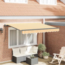vidaXL Behúzható napellenző Sárga 300 x 200 cm szövet