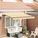 vidaXL Behúzható napellenző Sárga 300 x 200 cm szövet
