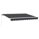 vidaXL Behúzható napellenző Antracit 300 x 200 cm szövet