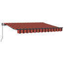 vidaXL Behúzható napellenző Narancssárga 300 x 200 cm szövet