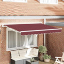vidaXL Napernyő keret Burgundi 300 x 200 cm Poliészter PU bevonattal