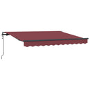 vidaXL Behúzható napellenző Burgundi 300 x 200 cm szövet
