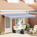 vidaXL Napernyő keret Kék és Fehér 350 x 200 cm