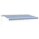 vidaXL Behúzható napellenző Kék 350 x 200 cm szövet