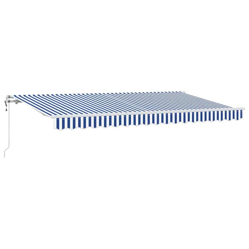 vidaXL Behúzható napellenző Kék, Fehér 350 x 200 cm