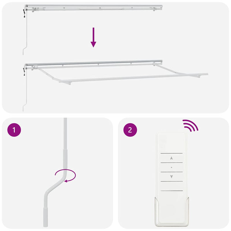 vidaXL Behúzható napellenző Kék és Fehér 350 x 200 cm
