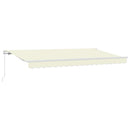 vidaXL Behúzható napellenző Krém 350 x 200 cm szövet