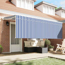 vidaXL Behúzható napellenző Kék 350 x 200 cm szövet