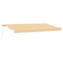 vidaXL Behúzható napellenző Sárga 350 x 200 cm szövet