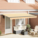 vidaXL Behúzható napellenző Sárga 350 x 200 cm szövet
