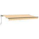 vidaXL Behúzható napellenző Sárga 350 x 200 cm szövet