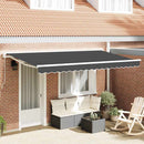 vidaXL Napernyő keret Antracit 350 x 200 cm Poliészter PU bevonattal