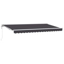 vidaXL Napernyő keret Antracit 350 x 200 cm Poliészter PU bevonattal