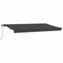 vidaXL Behúzható napellenző Antracit 350 x 200 cm szövet