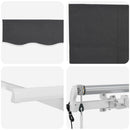 vidaXL Behúzható napellenző Antracit 350 x 200 cm szövet
