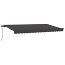 vidaXL Behúzható napellenző Antracit 350 x 200 cm szövet