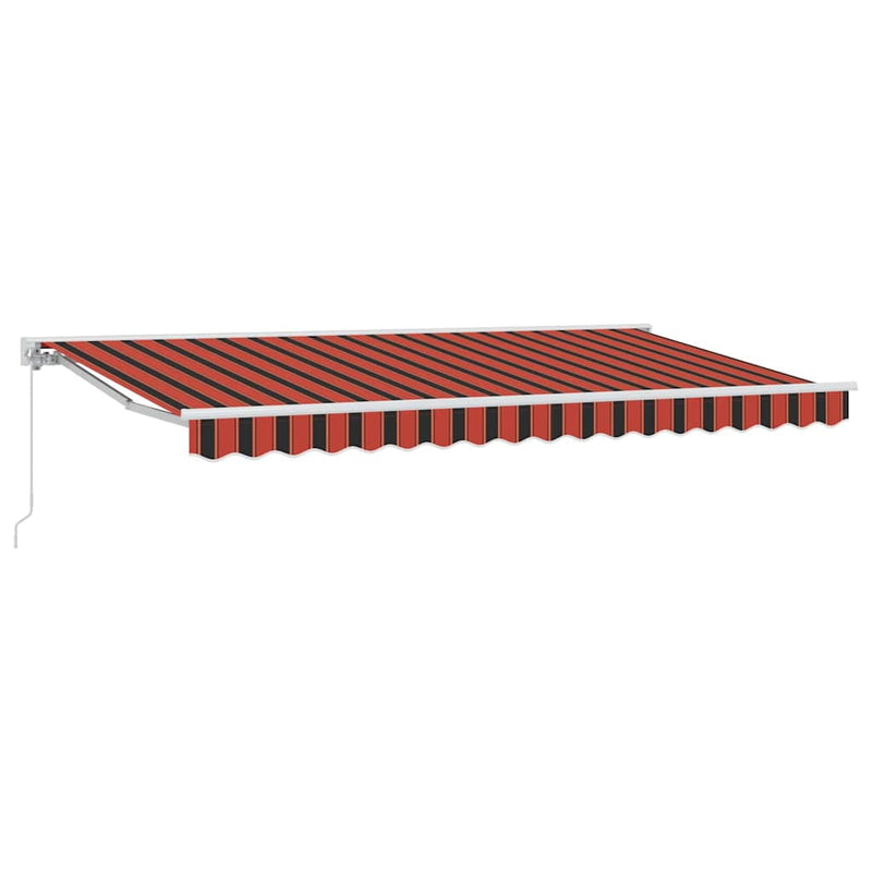 vidaXL Behúzható napellenző Tarka csíkos 350x200 cm szövet