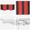 vidaXL Behúzható napellenző Sokszínű 350 x 200 cm Pamut és Alumínium