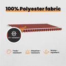 vidaXL Behúzható napellenző Narancssárga 350 x 200 cm szövet