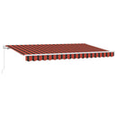 vidaXL Behúzható napellenző Narancssárga 350 x 200 cm szövet