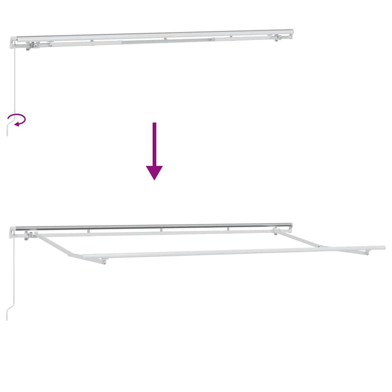 vidaXL Behúzható napellenző Sokszínű 350 x 200 cm
