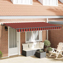 vidaXL Behúzható napellenző Narancssárga 350 x 200 cm szövet
