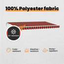 vidaXL Behúzható napellenző Narancssárga 350 x 200 cm szövet