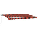 vidaXL Behúzható napellenző Narancssárga 350 x 200 cm szövet