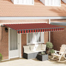 vidaXL Behúzható napellenző Narancssárga 350 x 200 cm szövet