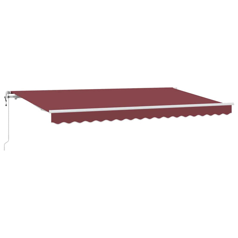 vidaXL Behúzható napellenző Burgundi 350 x 200 cm