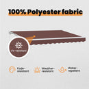 vidaXL Napernyő keret Barna 350 x 200 cm Poliészter PU bevonattal