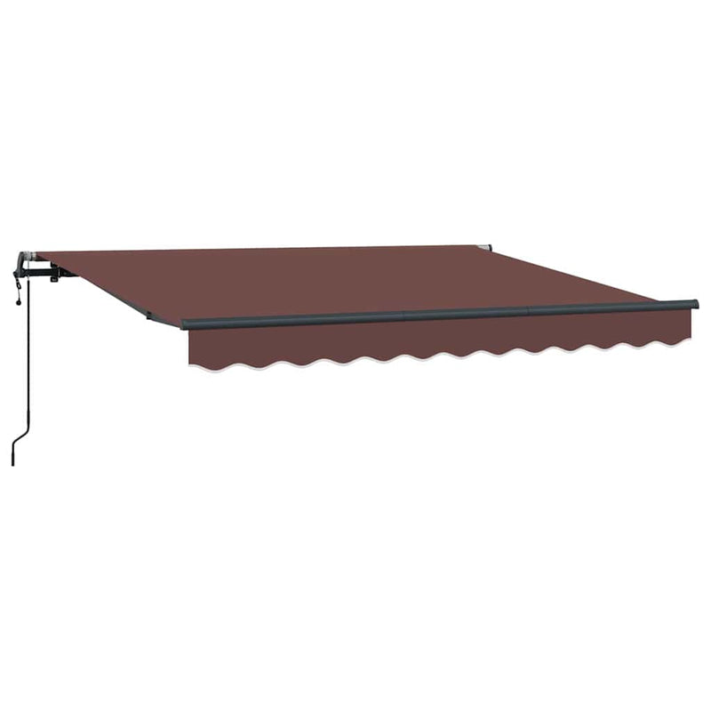 vidaXL Behúzható napellenző Barna 350 x 200 cm Poliészter, Alumínium