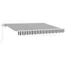 vidaXL Behúzható napellenző Antracit 350 x 200 cm szövet